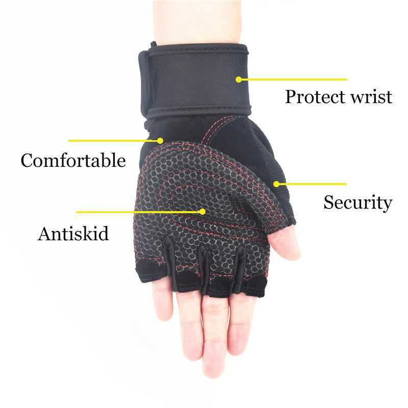 Mens and Womens Fitness Bike Yoga Fitness Training Breathable Non slip Half Finger GlovesW241018