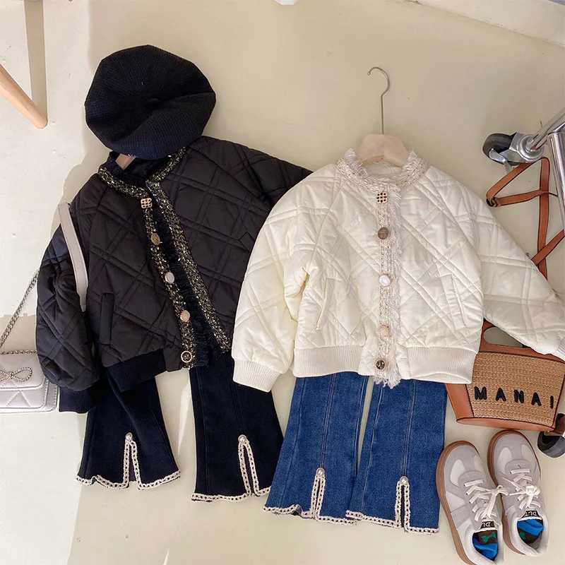 Womens outerwear winter cotton windproof jacket luxurious warm and thick youth jacket snow jacket childrens clothing M241018