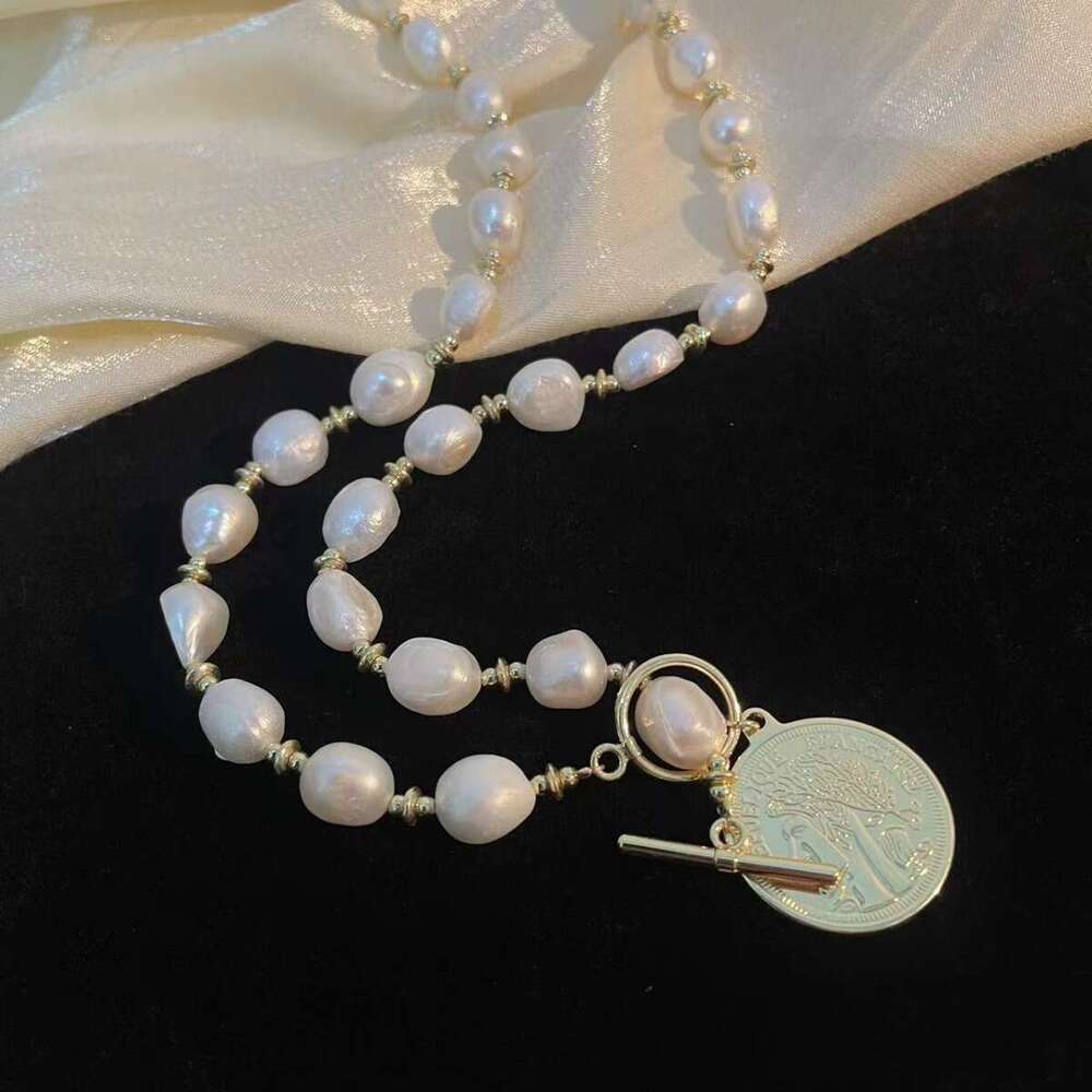 Baroque Pearl Necklace for Versatile and High Grade Collar Long Sweater Chain Women's Neckchain