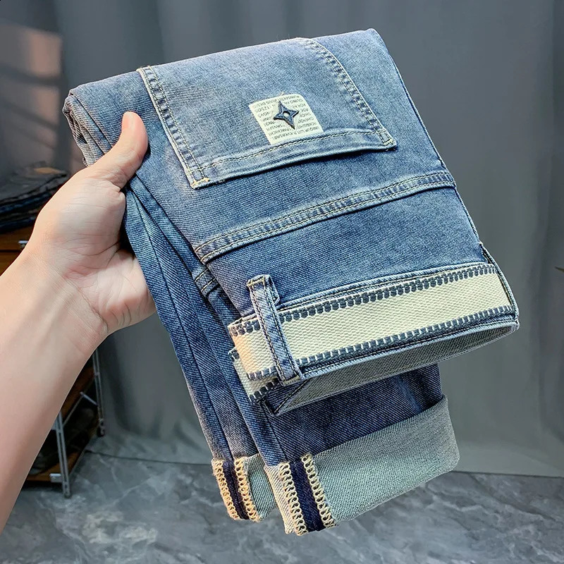 Spring/Summer Mens Fashion Tight Mens Jeans Korean Full Match Street Mens Pants 241007