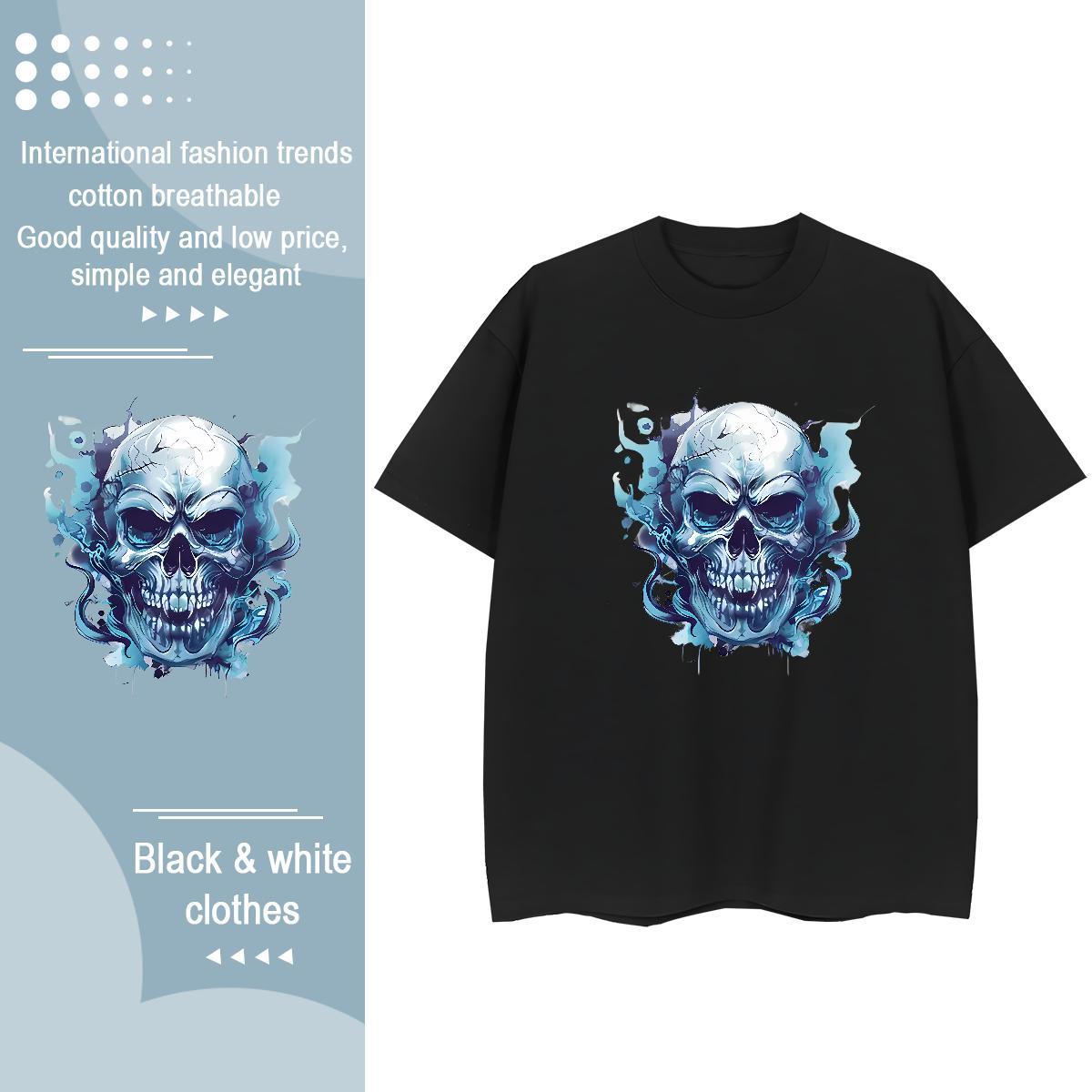 2024 Designer T shirt 230g Pure Cotton Breathable Soft Beach skull Women Tshirts Free Shipping Graphic Tops Shirt