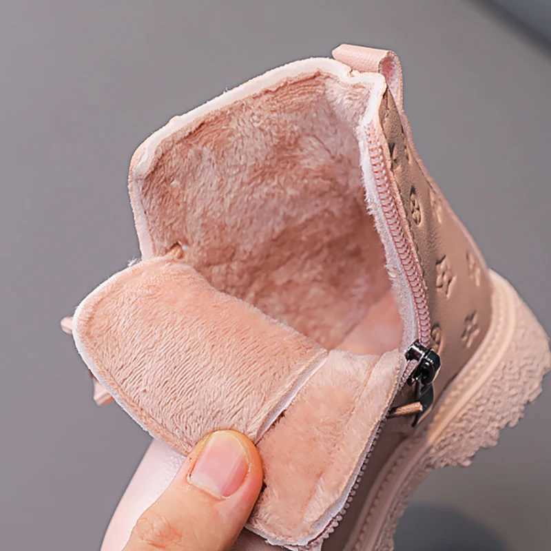 Boots 2021 Winter Baby Girls Boys Snow Boots Warm Plush Infant Toddler Boots Outdoor Soft Bot Non-Slip Children Boots Kids Shoes H241018