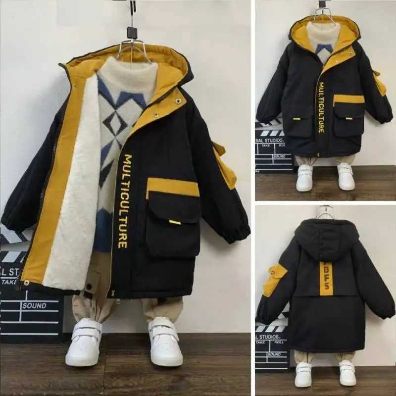 Boys outerwear cotton cheap thick velvet winter and autumn school gift outerwear childrens clothing M241018