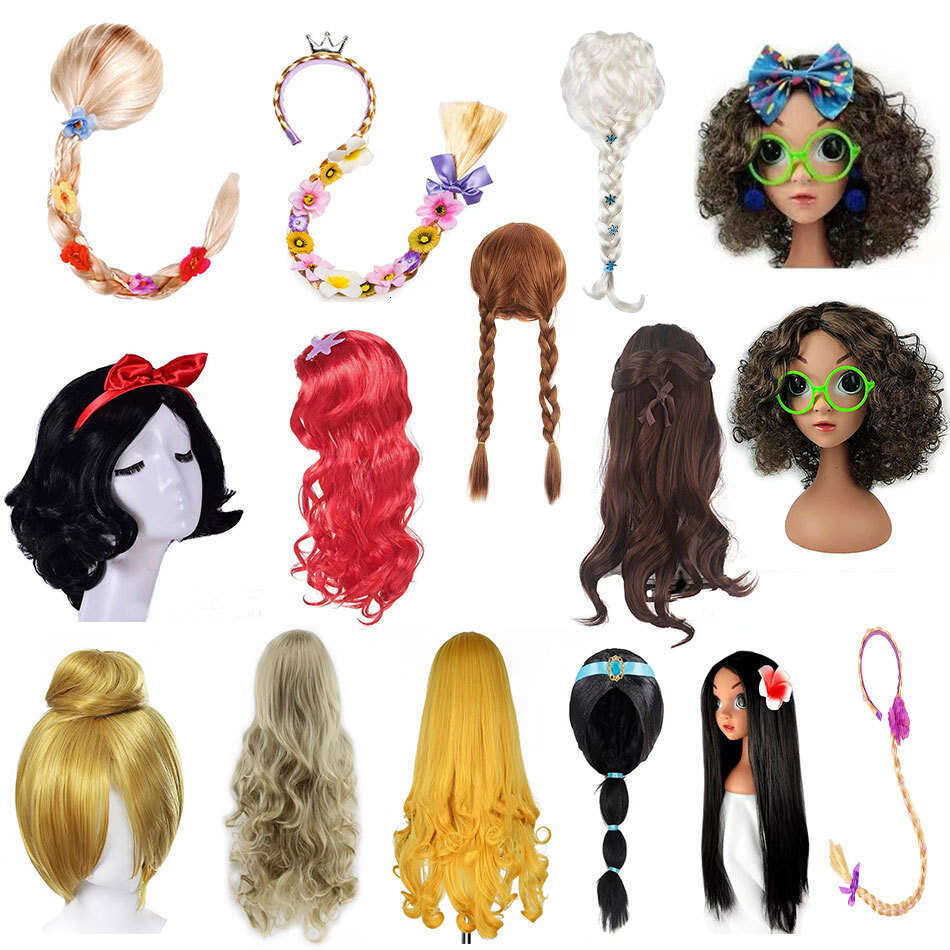 Halloween Costume Fluffy Skirt Accessories Princess Wig