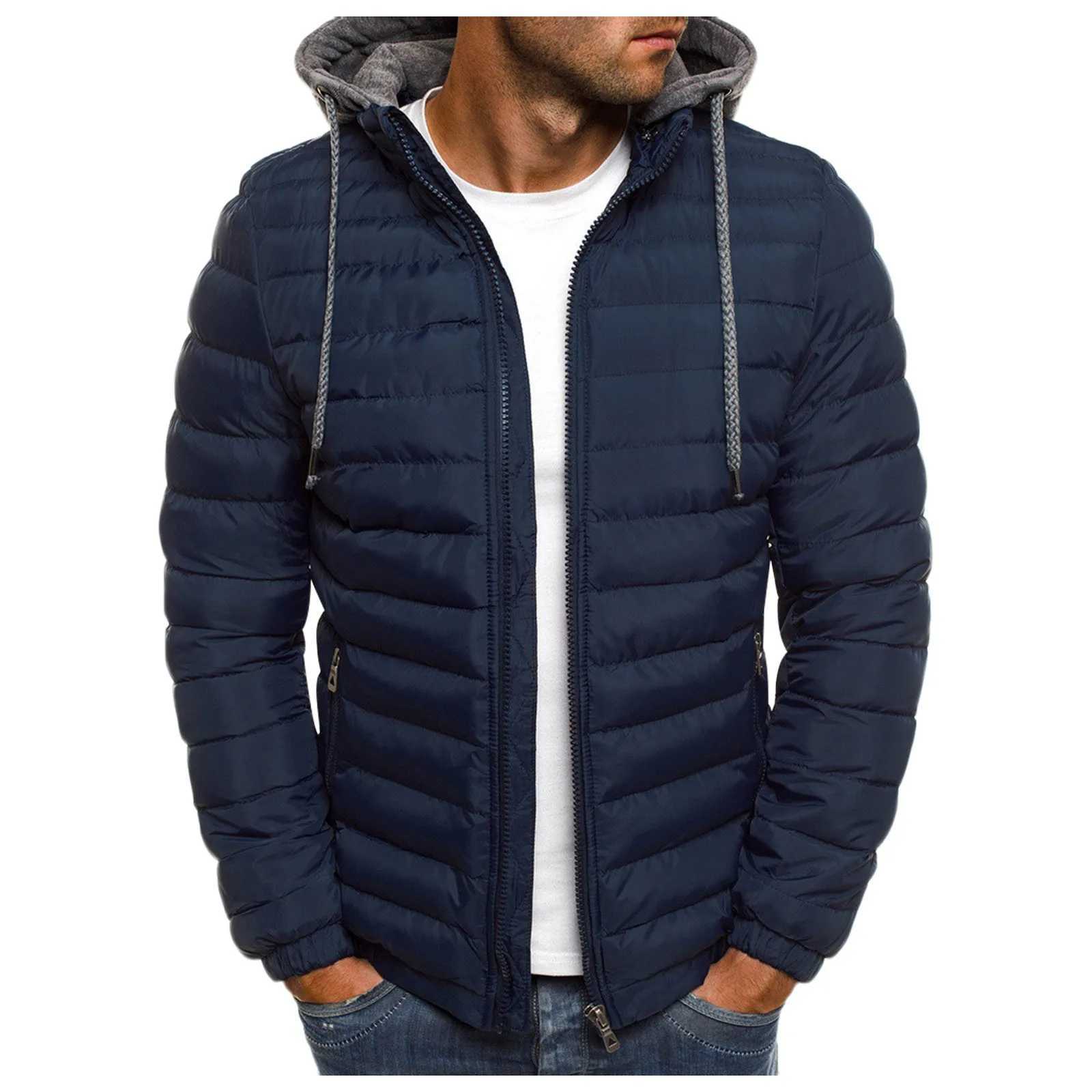2024 Autumn And Winter Male Loose Overcoat Clothing Outdoor Casual Sportswear Fashion Streetwear Style Hooded Warm Zipper Jacket LX241018