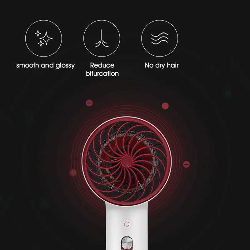 SOOCAS original hair dryer 1800W professional electric hair dryer 3-speed wind speed hot and cold hair tool W241018