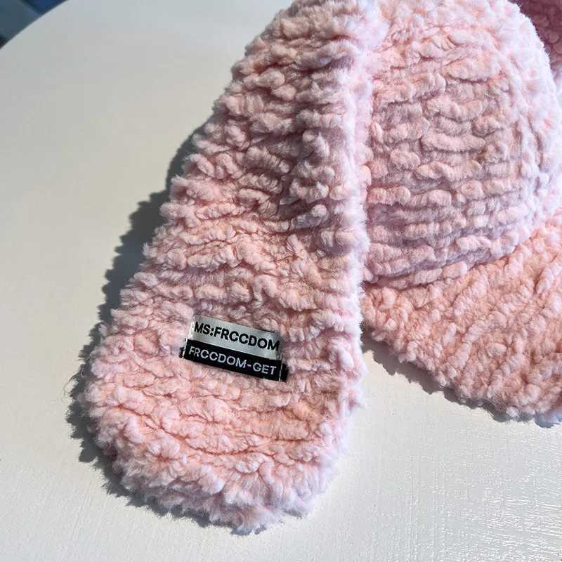 Cute Long Rabbit Big Ear Baseball Cap Sweet Girls Winter Plush Warm Hat y2K Student Adjustable Hip Hop Caps For Party CosplayX241018