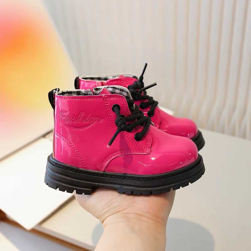 Boots Fashionable childrens Chelsea boots girls British style childrens shoes ankle PU leather boots autumn waterproof boys shoes H241018