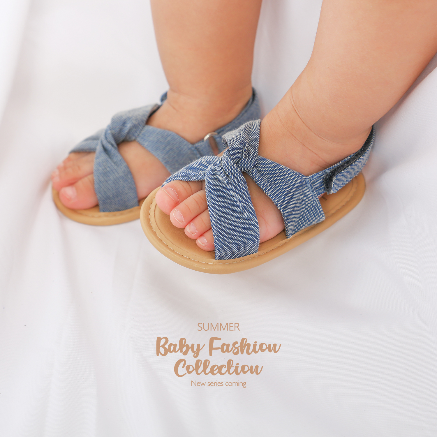 Summer Newborn Baby Girls Sandals Simple Style Solid Color Soft Sole Shoes Outdoor Indoor Ddmythur