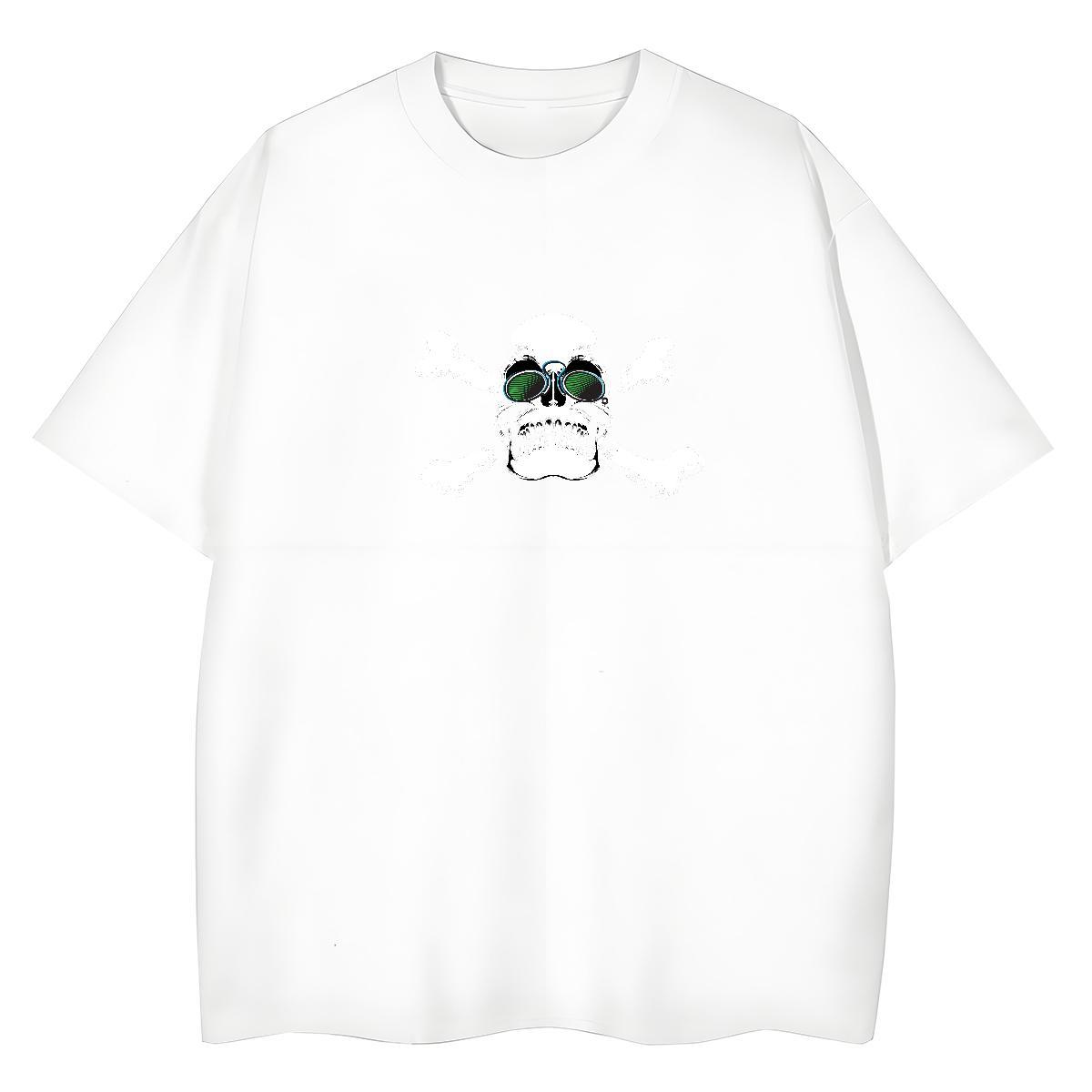 Fashion Casual T Shirt For Woman 100% Cotton 230g Breathable Crew Neck Hip Hop skull Couples T Shirts Designer Nice Custom Printing Tee Shirt