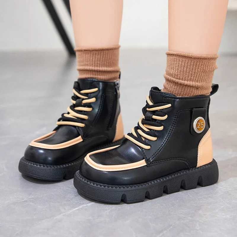 Boots Children Short Boots Spring and Autumn New Color Matching Kids Boys and Girls Ankle Boots Dropshipping 2023 Non-slip Breatheable H241018