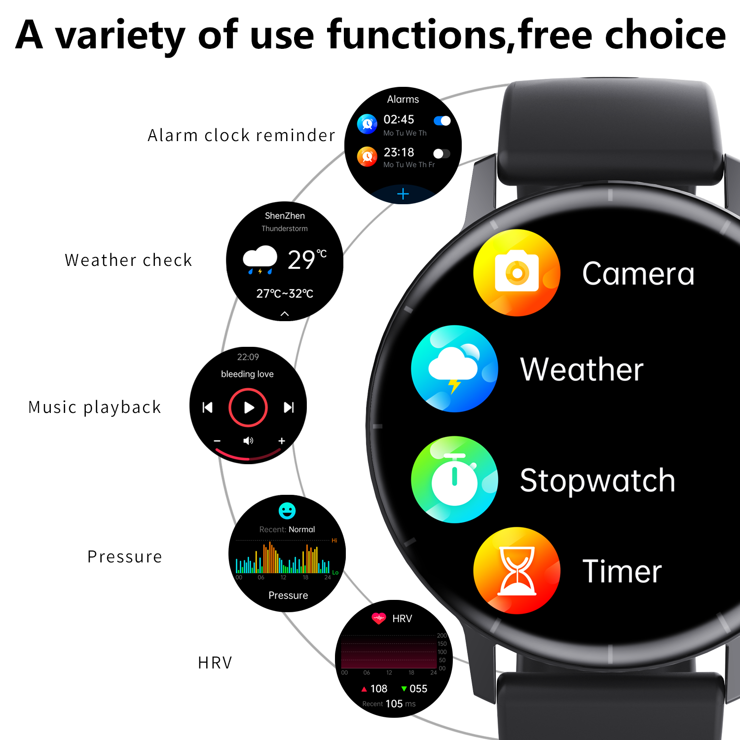 2024 36mm Men's Women's Round Full Screen Bluetooth Call Bracelet Wristband for Android IOS Wireless Charging Fiess Sports Smart Watch free 