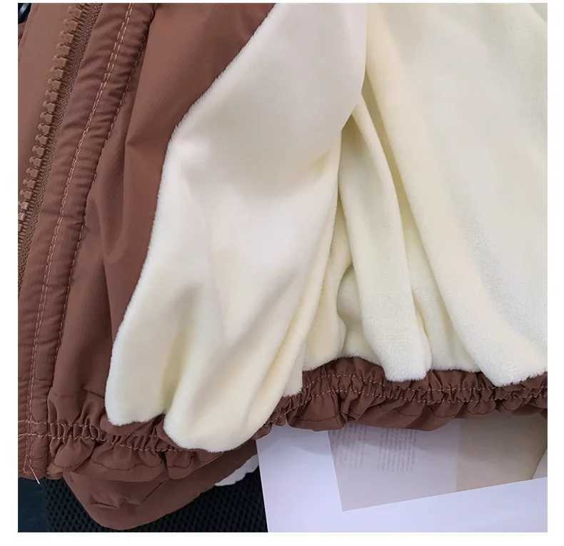 Girls cotton jacket winter new baby warm cotton jacket childrens jacket fashionable childrens clothing M241018