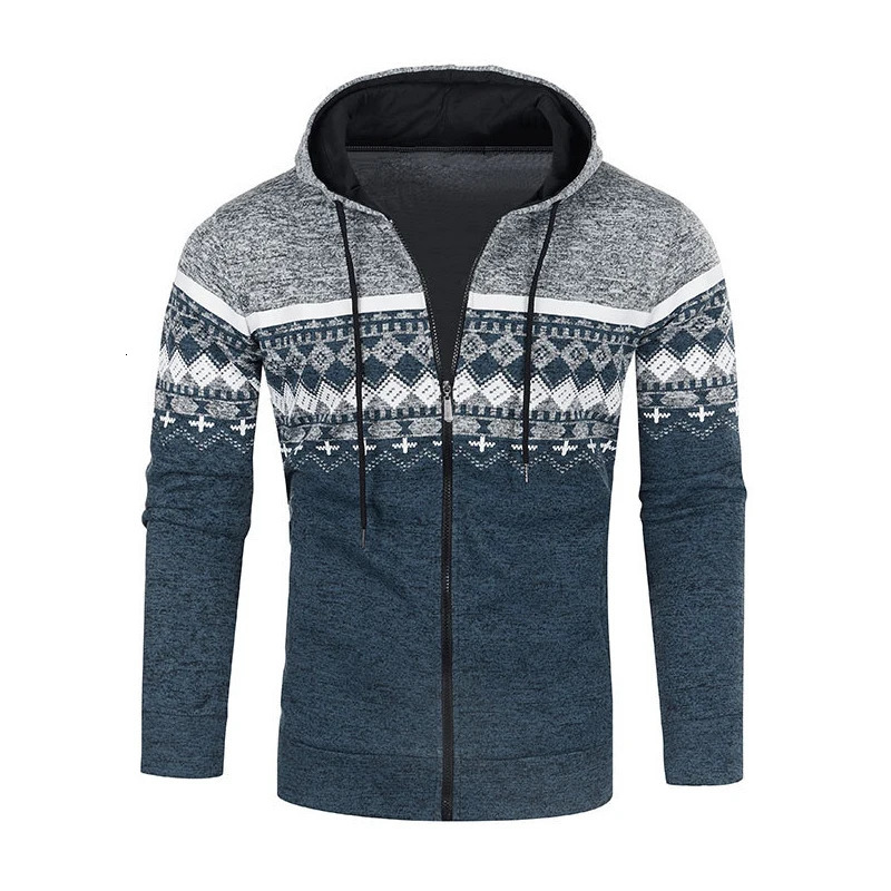 Winter Fashion Sweater Coats Men Warm Knitted Cardigan Korean ZipUp Knitwear Hooded Knit Jacket Man Clothing 241018