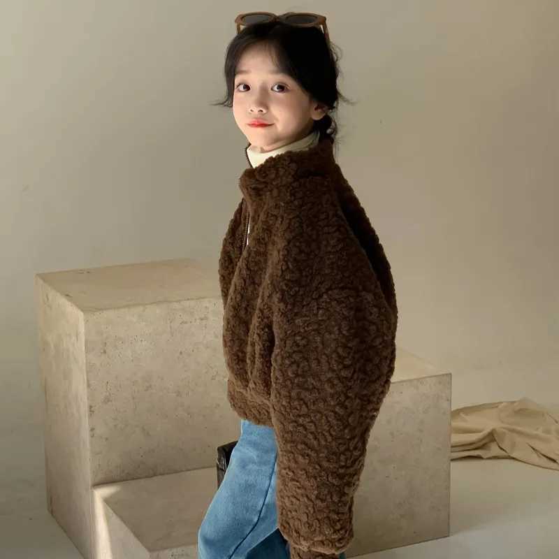 Womens winter wool coat loose short padded wool coat for boys and girls in winter M241018
