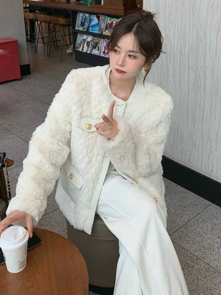 Womens Fur Coat Autumn Winter New Korean Fashion Imitation Lamb Wool Versatile Jacket Casual Loose Thickened Warm Women CoatsX241018