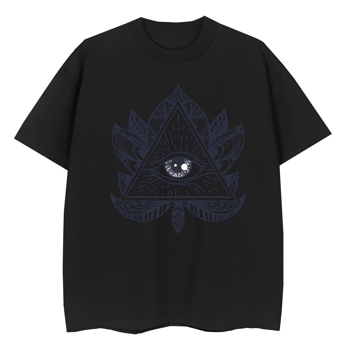 2024 DIY T-Shirts for Women 230g Cotton Comfortable Sports Casual eye of the devil Womens Tshirts Wholesale Skull Clothes Shirt