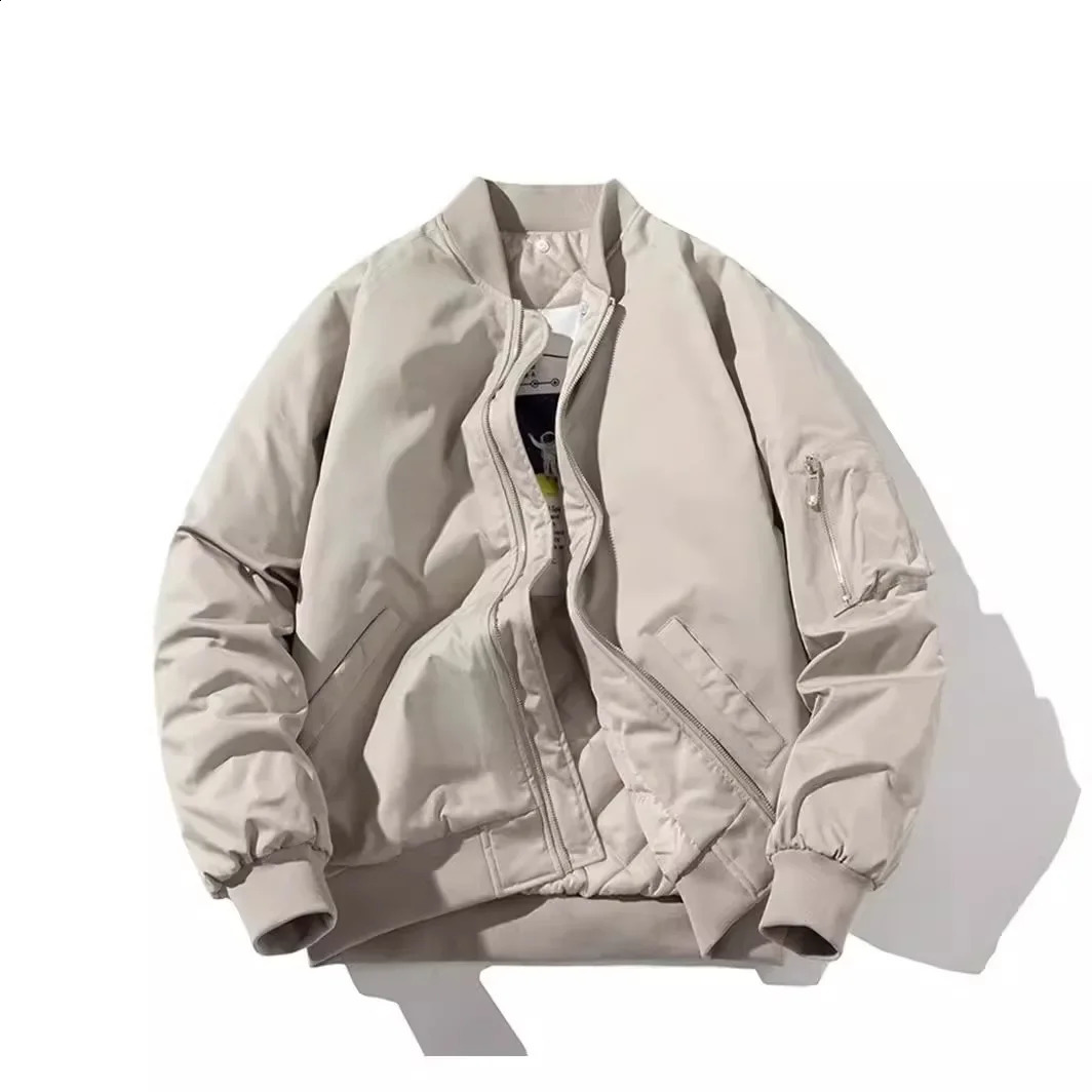 Japanese Vintage Trendy Loose Fit Ma1 Bomber Jacket For Men Women Casual Spring Autumn Thin Baseball Uniform 241009