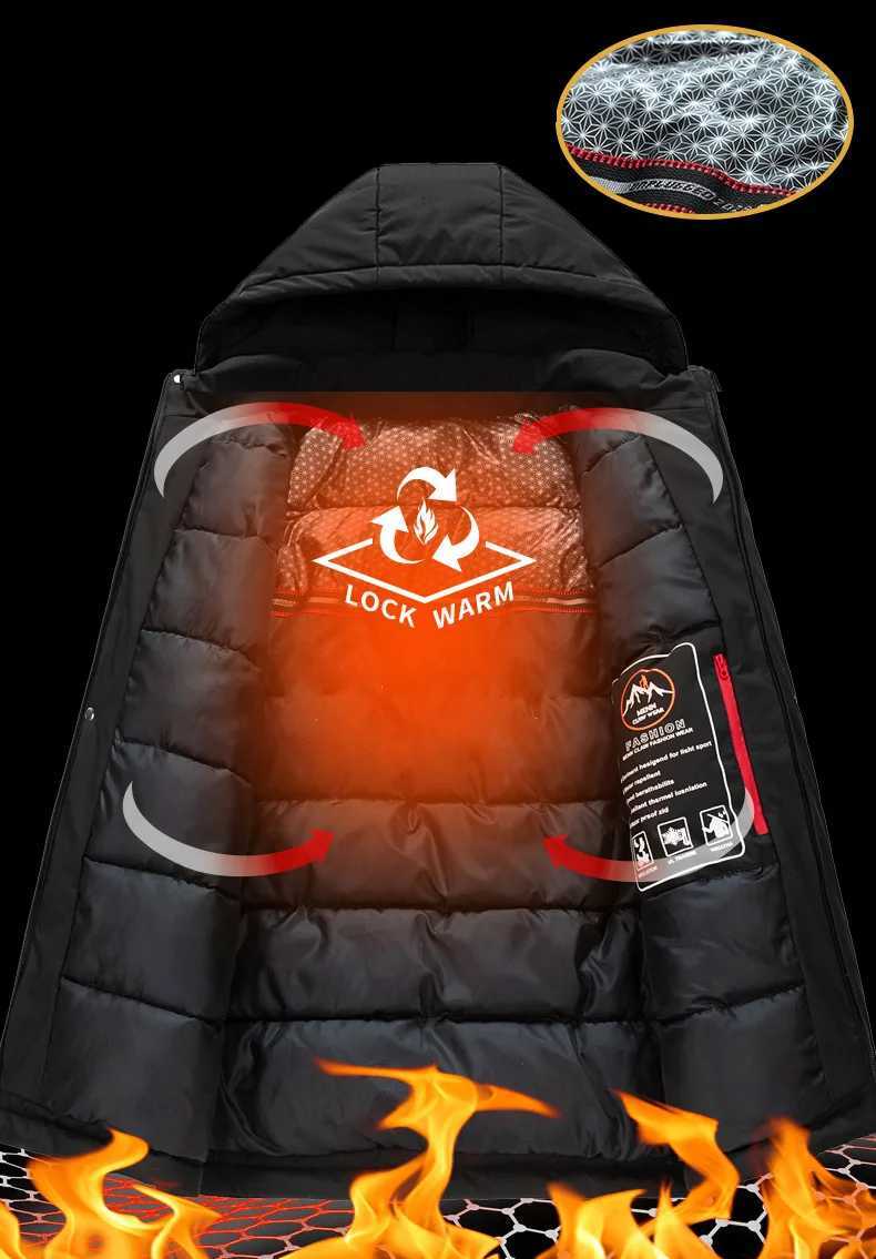 Men Puffer Jacket Thick Winter Jacket Men Warm Parkas Graphene Coats Fashion Casual Outwear Hooded Cotton-padded Men Clothing LX241018