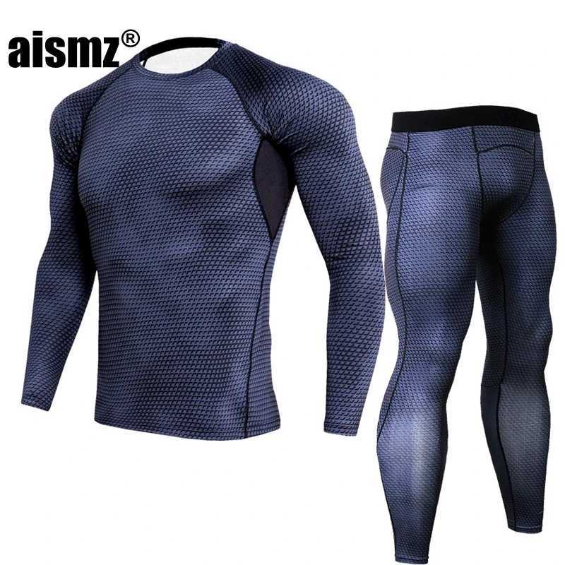 Men's Thermal Underwear Aism 2018 New Winter Hot Underwear Set for Mens Quick Drying Antibacterial Stretching Mens Hot Underwear Y2410186JBE