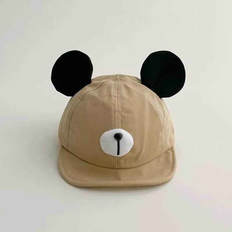 Cute Bear Ear Baby Hat Kids Boy Girl Soft Cotton Peaked Bonnet Caps Children Casual Sun Visor Hats LX241018