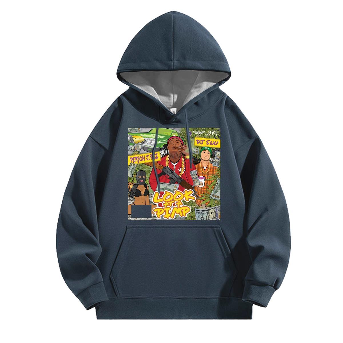 DIY Hooded Sweatshirt Designer Men Clothes Hoodie Custom Anime Top Hoody Street Hooded Collar Breathable 350g Cotton