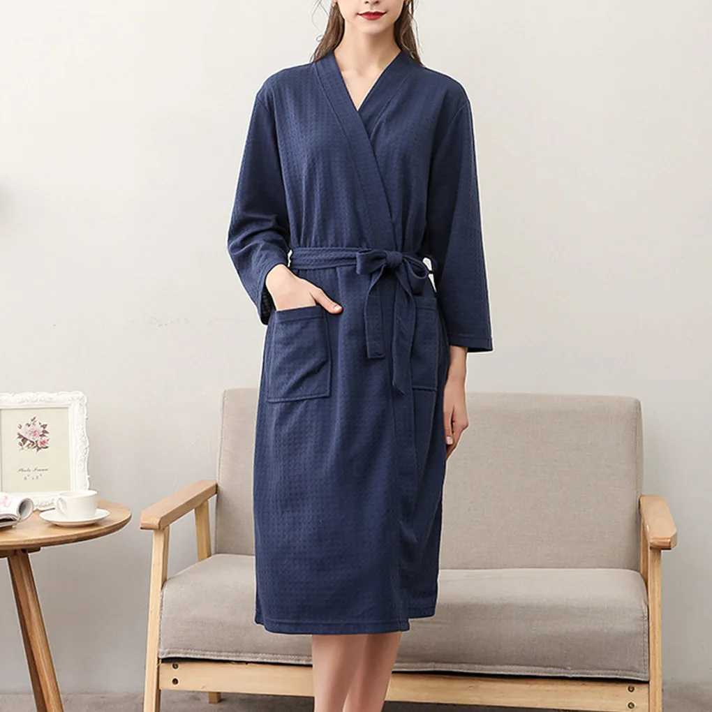Women Spring Summer Kimono Couple Long Sleeve Bath Robe Quick Dry Absorbent Bath Towel Unisex Fashion Thin BathrobeXJ241018