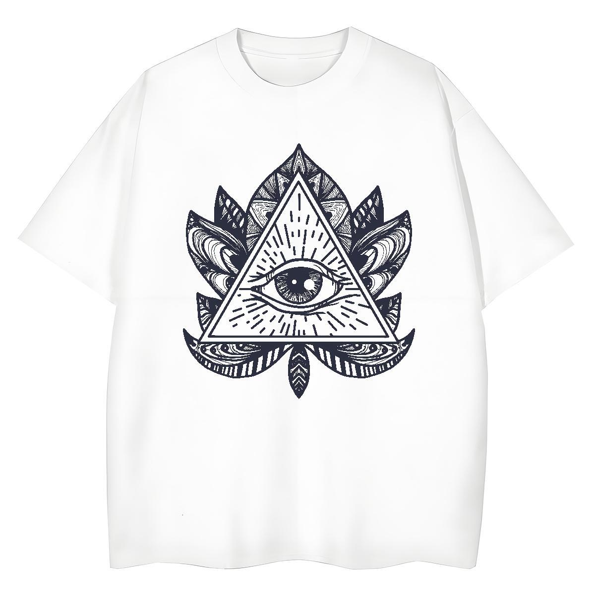 2024 DIY T-Shirts for Women 230g Cotton Comfortable Sports Casual eye of the devil Womens Tshirts Wholesale Skull Clothes Shirt