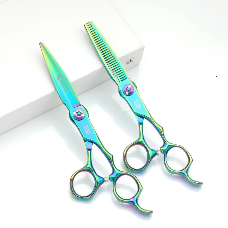 Mizutani Professional Haircut Scissors Set Barber thinning Hair Colored Scissors 440C 5.5-6-6.5-7inch 241018