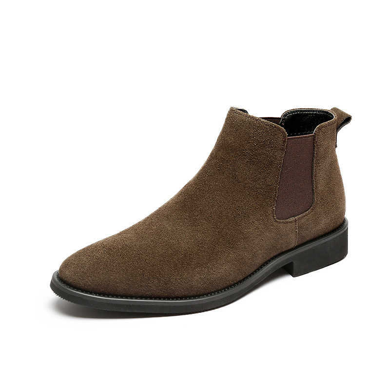 Martin Boot Chelsea Boots Mens Winter High Top Plush Ankle Boots Mens Boots Korean Versatile Short Boots Fashion Boots 240927