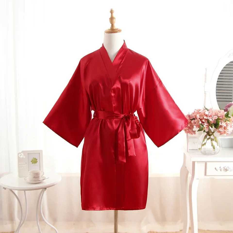 Fashion Mens Silk-like Satin Long Robes Summer Solid Color Wrap Dressing Gown Bathrobe Nightgown Pajamas Robes UnisexXJ241018