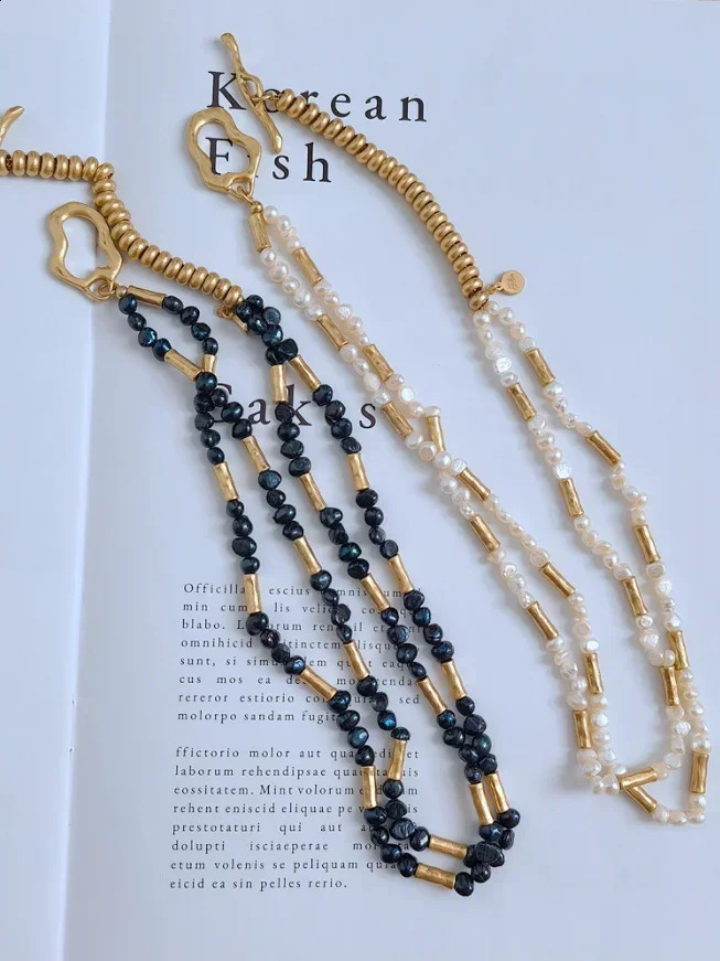European and American niche n irregular natural pearl necklace 241017