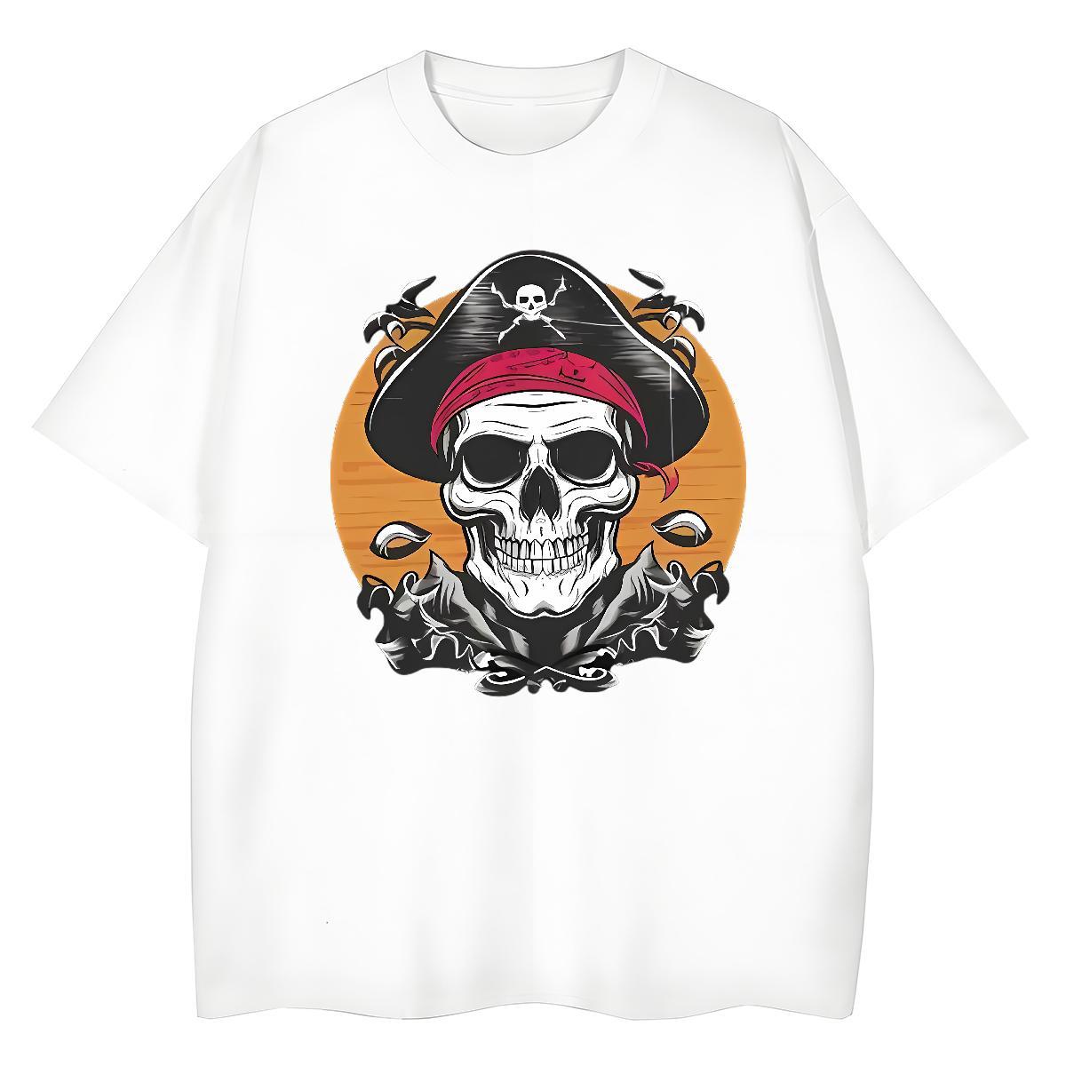 Custom Woman T Shirts 230g Pure Cotton Short sleeve Soft Home Outdoor pirate Unisex Tshirts Comfortable Customized Tops Tees