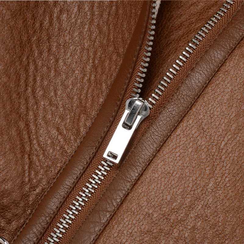 New Women Winter Lambs Wool Jackets Fur Collar Zipper Parka Warm Thick Outerwear Faux Lamb Leather Jacket Leather CoatX241018