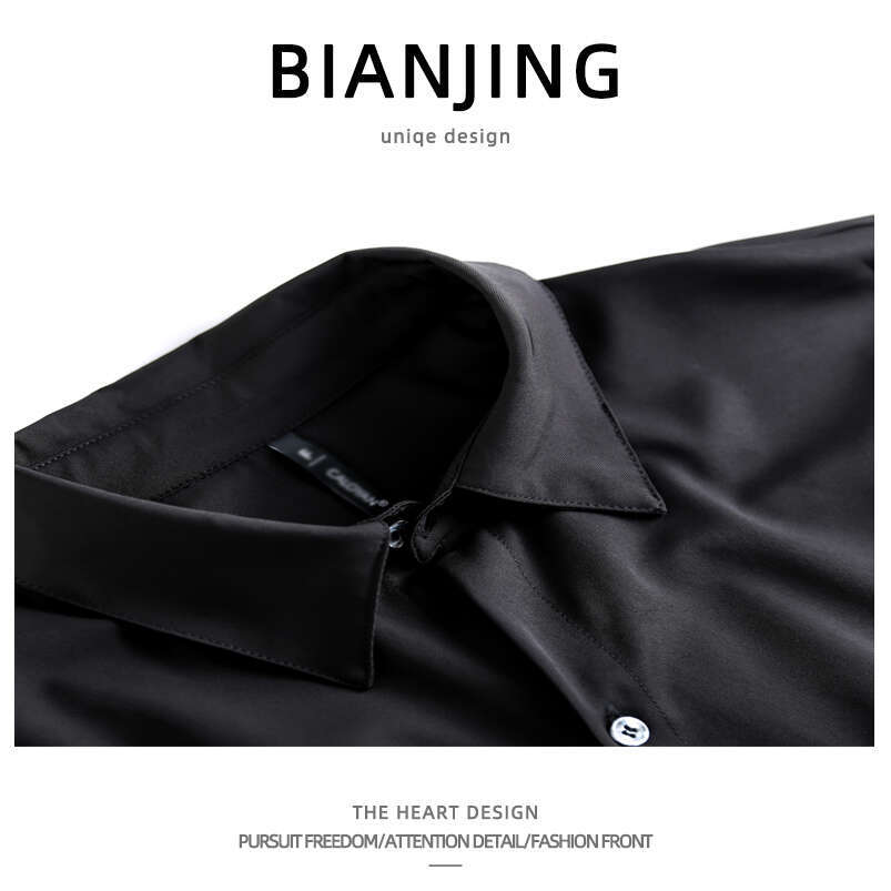 shanshi Men's shirts High street diagonal placket asymmetrical metal chain long sleeved shirt with men's design sense, personality, dark cou
