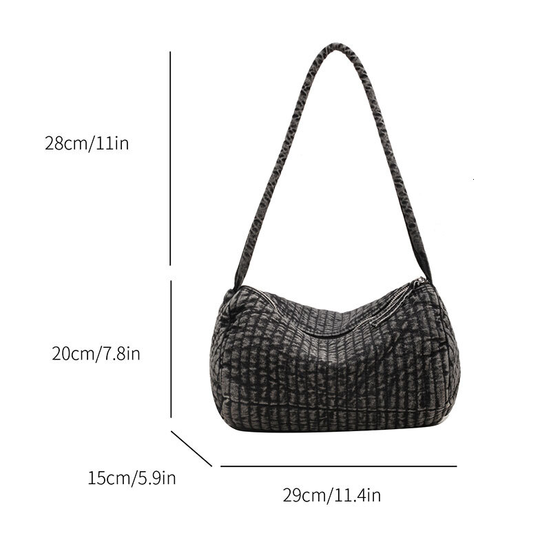 Women Bag 2023 New Winter Fashion Designer Trend Large Capacity Casual Retro Denim Shoulder Tote Bags For Woman Handbag