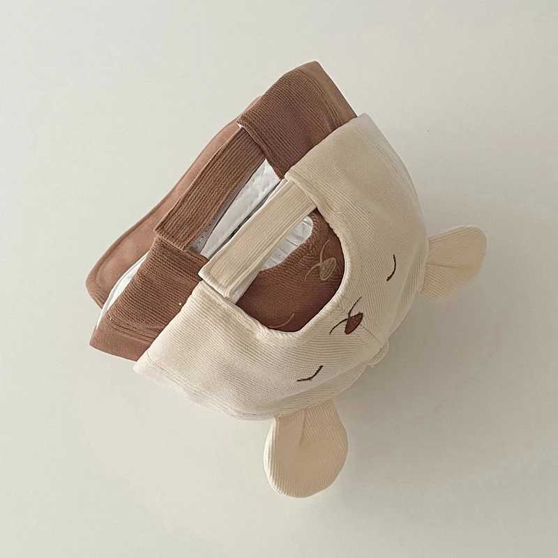 Cute Baby Baseball Cap Solid Color Bear Ears Boy Girl Peaked Hat Spring Autumn Adjustable Casual Kids Sun Hats LX241018