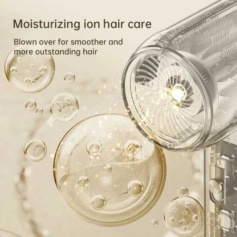 Mini hair dryer 220V/110V high-speed salon hair dryer low noise professional hair care fast drying negative ion travel W241018