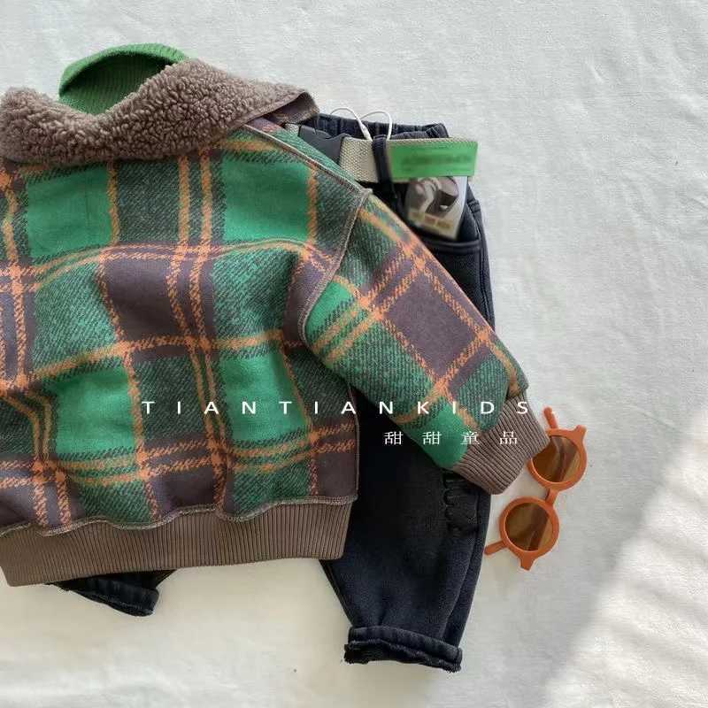 Autumn and winter childrens clothing baby clothing cashmere cardigan wool cardigan wool jacket boys coat M241018