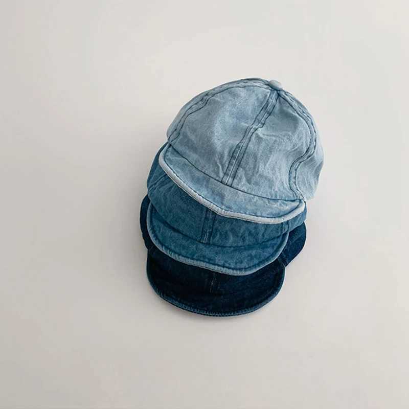 Retro Denim Baby Cap Spring Summer Adjustable Children Baseball Caps for Girls Boys Casual Sun Visor Hat LX241018