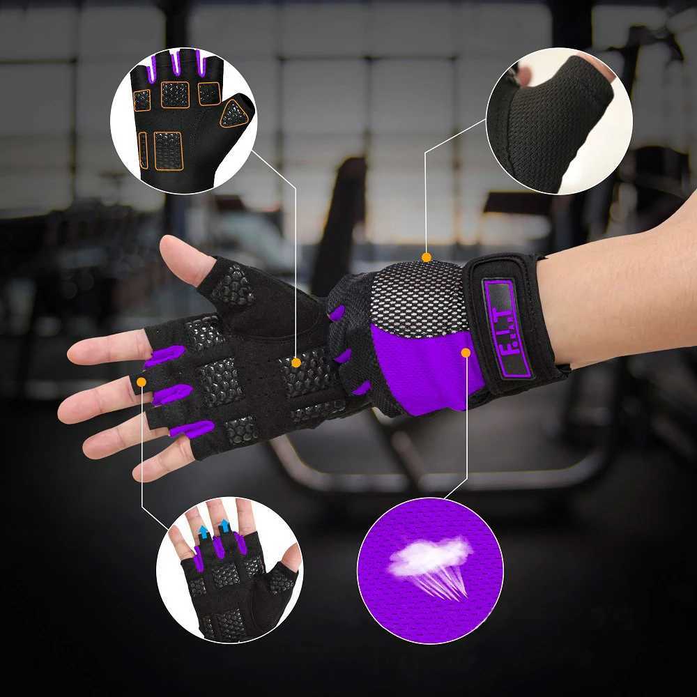 1 pair of weightlifting gloves yoga gloves womens fitness and cycling glovesW241018