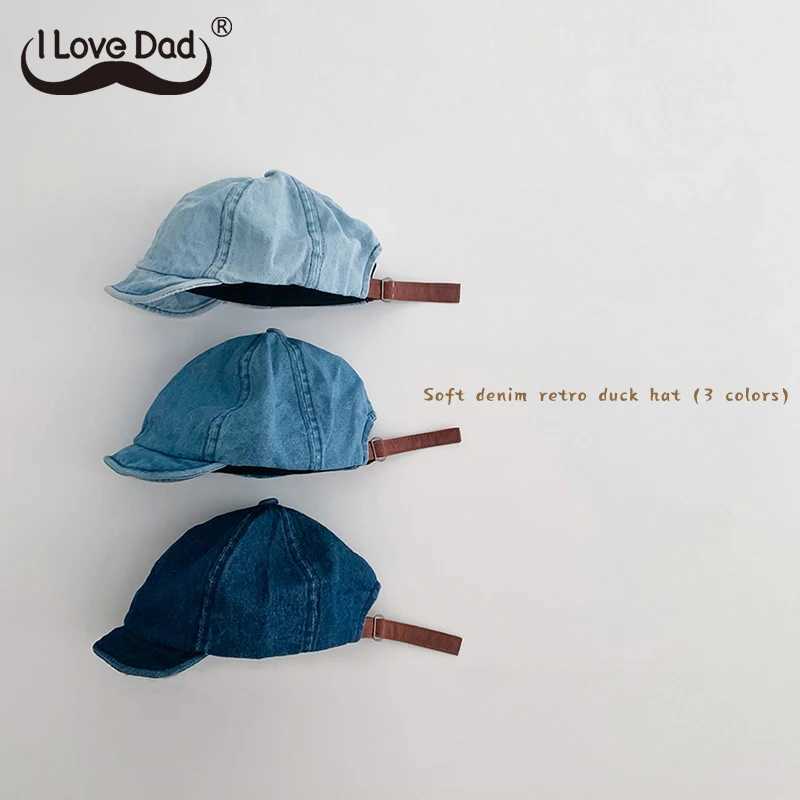 Retro Denim Baby Cap Spring Summer Adjustable Children Baseball Caps for Girls Boys Casual Sun Visor Hat LX241018