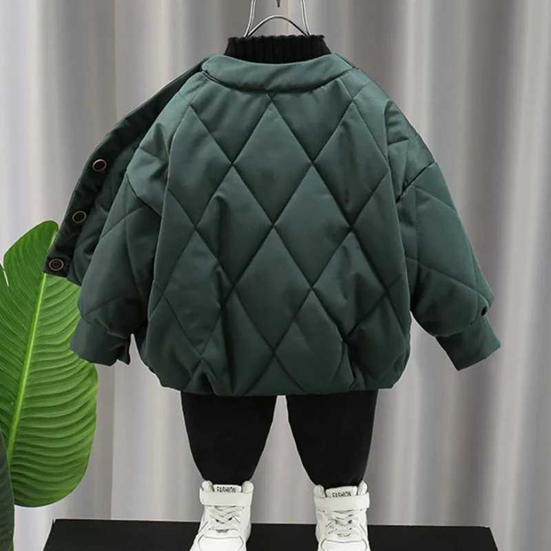 Boys outerwear cotton windproof outerwear elegant spring and autumn Christmas gift warm childrens clothing M241018