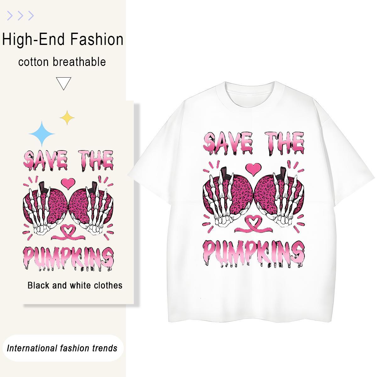 Custom Womens T Shirts 230g Pure Cotton Breathable Soft Street Casual halloween Women Tshirts Female Plus Size Custom Polos