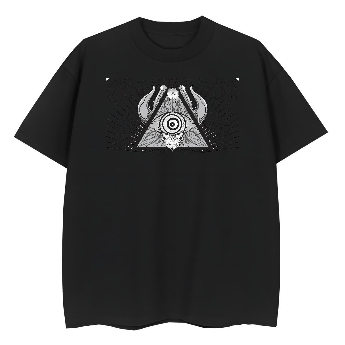 Custom Woman T Shirts 230g Cotton Crew Neck Casual Sport eye of the devil Lady T shirt Brand White Plus Size Tops