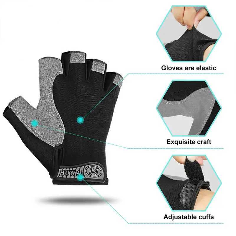 Fitness Gloves Gym Weightlifting Yoga Breathable Training Exercise Slimming Half Finger Bicycle Gloves Bicycle AccessoriesW241018