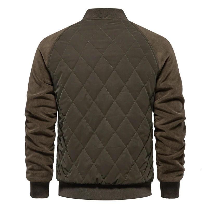 Winter Warm Padded Cotton Jackets Mens Fashionable Patchwork Fleece Jacket Streetwear Men Autumn Casual Stand Collar Outerwear 241018