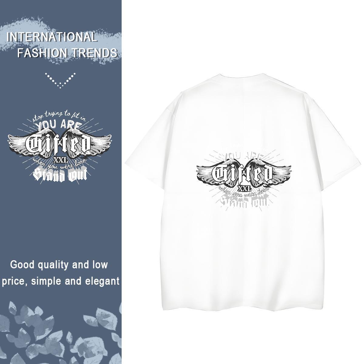 Fashion Casual T Shirt For Woman 230g 100% Cotton Breathable Soft Spring Summer wing Womens Tshirts Lady Custom Printing Top Shirts