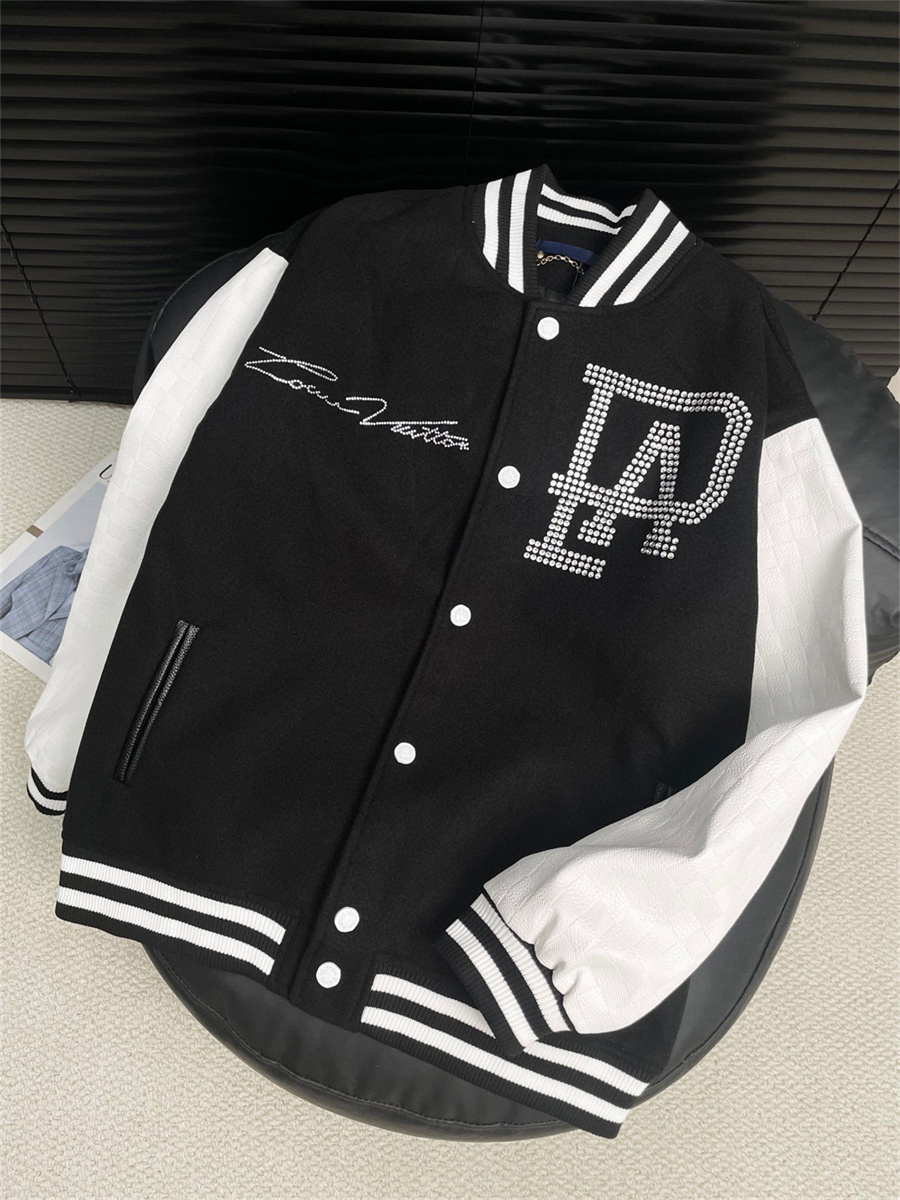 Men's Jackets Fashion Brand Mens women Jacket L Vintage Loose Long Sleeve Green Baseball Man's Hip Hop Autumn Varsity Casual warm bomber clothing European size S-XL A6