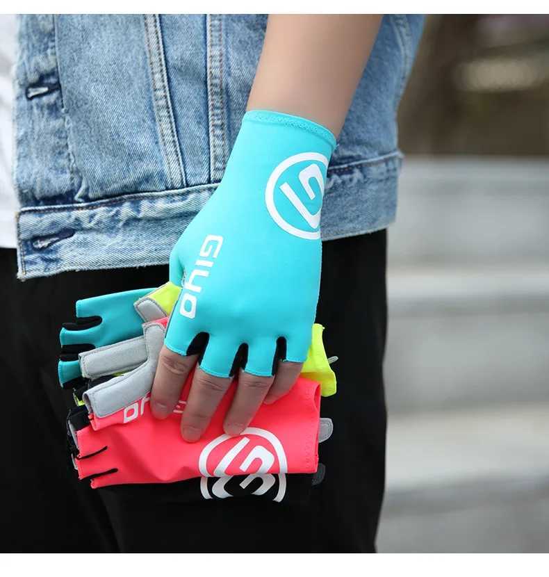 GIYO Mountain Road Bike Summer Bike Gloves Breathable Half Finger Gloves Mens and Womens Sports Cycling Shockproof Bike GlovesW241018